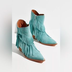 Free People Lawless Fringe Western Boots Size 41